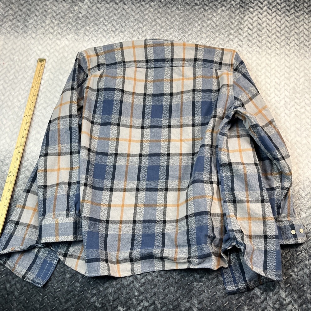 North Face Arroyo Flannel Shirt Mens XXL Blue Plaid 100% Cotton Heavy Lumberjack - Picture 8 of 9